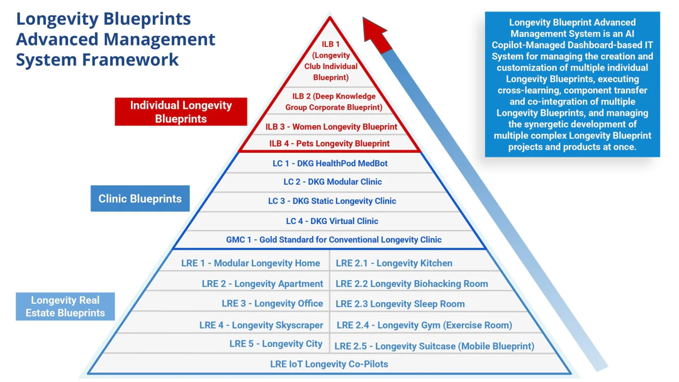 Longevity Blueprints Advanced Management System Framework pyramid